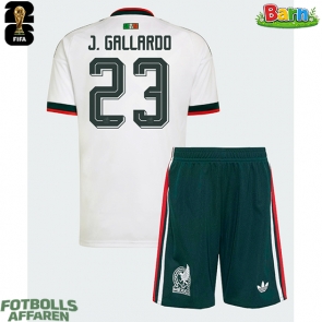Mexiko Jesus Gallardo #23 Bortaställ Barn VM 2026 Kortärmad (+ Korta byxor)
